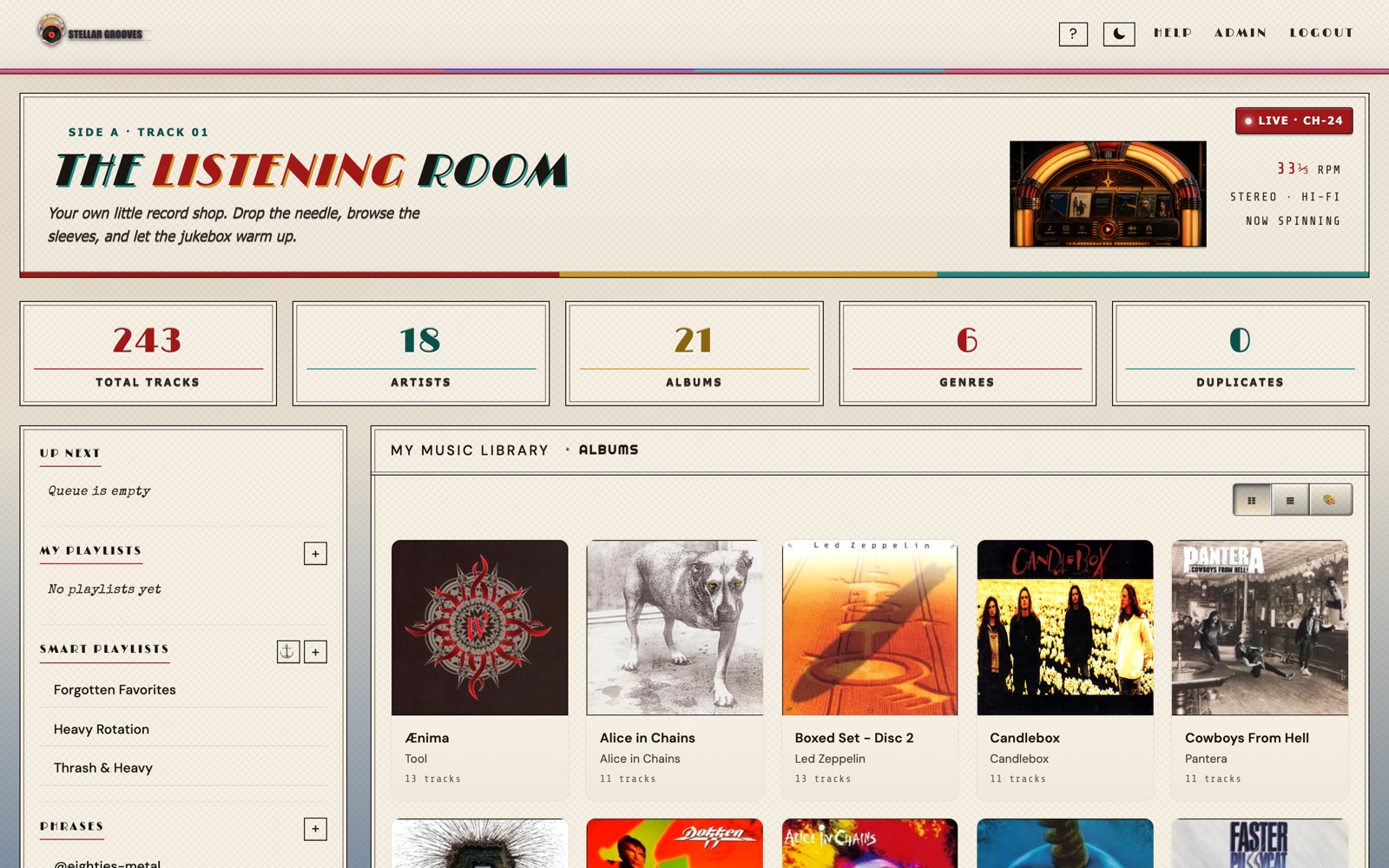 Stellar Grooves library overview